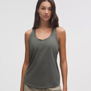 lululemon athletica Tan Gray Tank Top